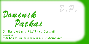 dominik patkai business card